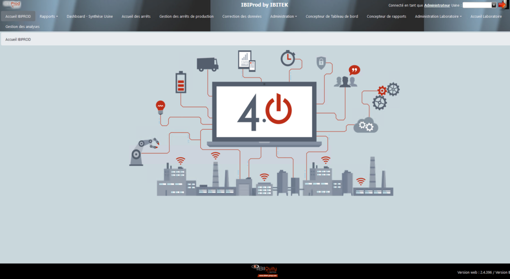 Interface du logiciel IBIProd