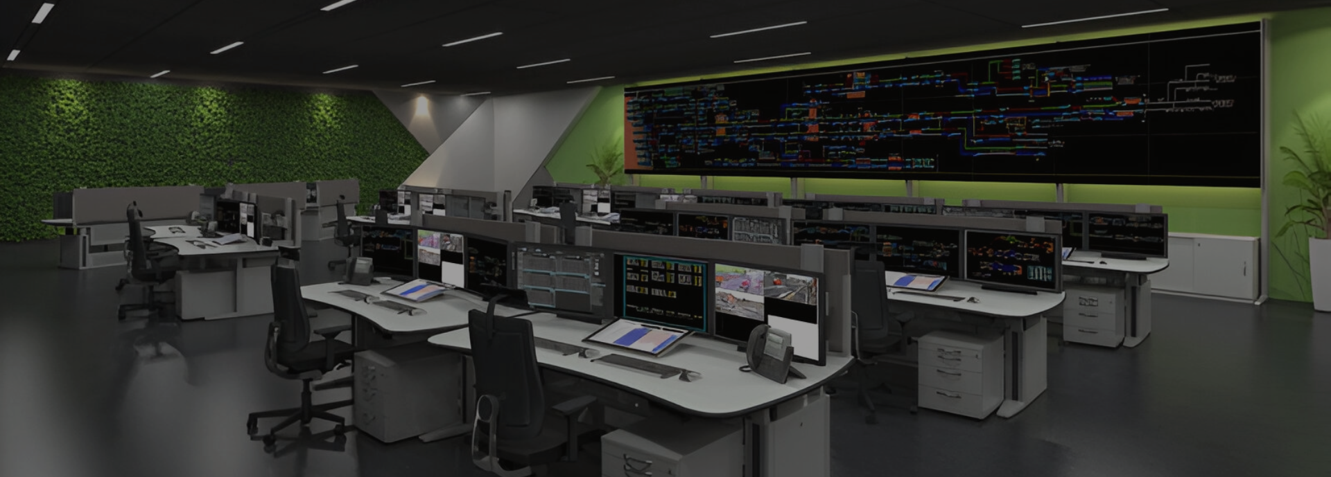 Poste de contrôle industriel supervisant les processus automatisés